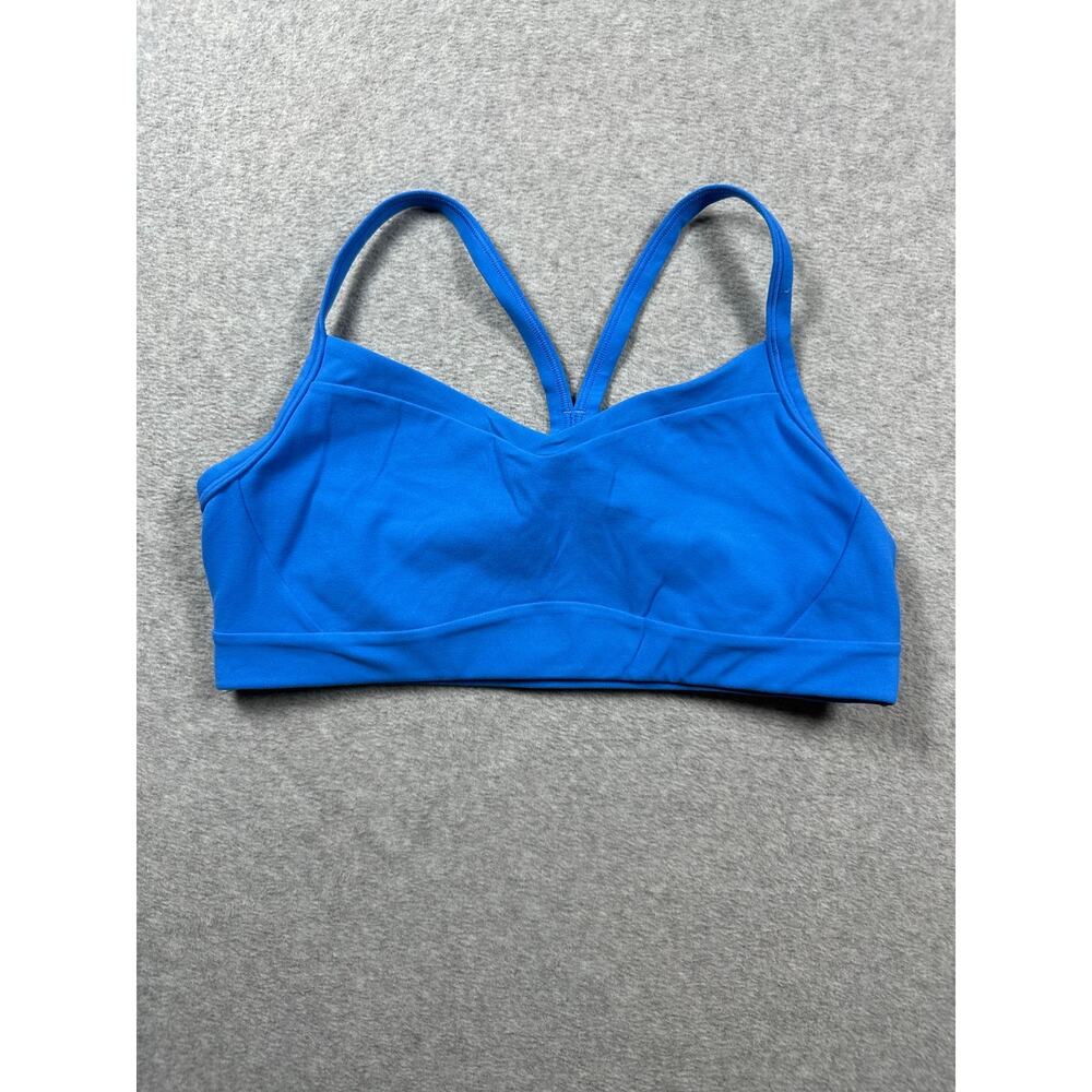 Athleta Vital Athleisure Sports Bra Women's Medium Blue V-Neck Racerback Straps